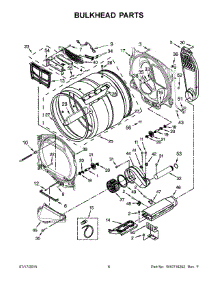 04 - Bulkhead Parts parts for Whirlpool Dryer WED8500DC0 from AppliancePartsPros.com