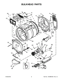04 - Bulkhead Parts parts for Whirlpool Laundry Center WED8500DC3 from AppliancePartsPros.com