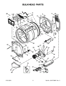 04 - Bulkhead Parts parts for Whirlpool Dryer WED8500DR0 from AppliancePartsPros.com