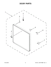 05 - Door Parts parts for Whirlpool Dryer WED8500DR0 from AppliancePartsPros.com