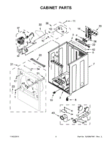 03 - Cabinet Parts parts for Whirlpool Dryer WED8500DR2 from AppliancePartsPros.com