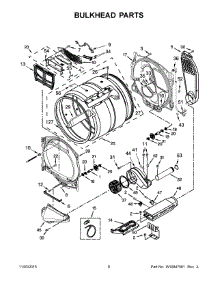 04 - Bulkhead Parts parts for Whirlpool Dryer WED8500DW2 from AppliancePartsPros.com