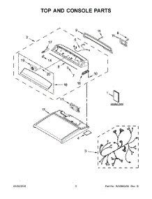 02 - Top And Console Parts parts for Whirlpool Laundry Center WED8500DW3 from AppliancePartsPros.com