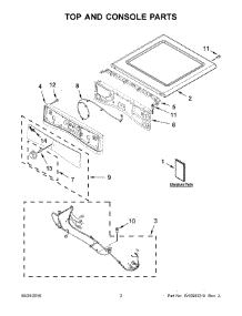 02 - Top And Console Parts parts for Whirlpool Laundry Center WED85HEFC0 from AppliancePartsPros.com