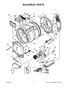 04 - Bulkhead Parts parts for Whirlpool Dryer WED8700EC0 from AppliancePartsPros.com