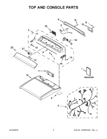 02 - Top And Console Parts parts for Whirlpool Laundry Center WED8700EC2 from AppliancePartsPros.com