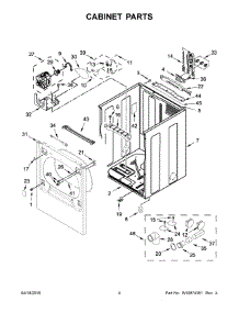 03 - Cabinet Parts parts for Whirlpool Laundry Center WED8700EC2 from AppliancePartsPros.com