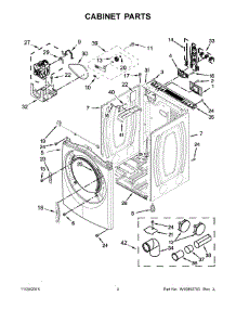 03 - Cabinet Parts parts for Whirlpool Dryer WED8740DC1 from AppliancePartsPros.com