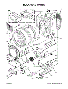 04 - Bulkhead Parts parts for Whirlpool Dryer WED8740DC1 from AppliancePartsPros.com