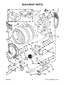 04 - Bulkhead Parts parts for Whirlpool Dryer WED8740DW0 from AppliancePartsPros.com