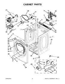03 - Cabinet Parts parts for Whirlpool Dryer WED87HEDC0 from AppliancePartsPros.com