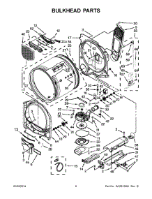 04 - Bulkhead Parts parts for Whirlpool Dryer WED8900BW0 from AppliancePartsPros.com