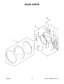 06 - Door Parts parts for Whirlpool Laundry Center WED9290FC0 from AppliancePartsPros.com