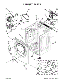03 - Cabinet Parts parts for Whirlpool Dryer WED96HEAW1 from AppliancePartsPros.com