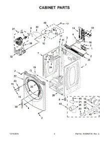 03 - Cabinet Parts parts for Whirlpool Dryer WED97HEDBD1 from AppliancePartsPros.com