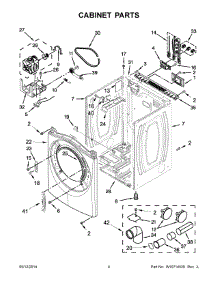 03 - Cabinet Parts parts for Whirlpool Dryer WED97HEDC0 from AppliancePartsPros.com