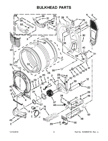 04 - Bulkhead Parts parts for Whirlpool Dryer WED97HEDC1 from AppliancePartsPros.com