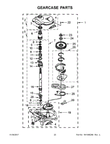 12 - Gearcase Parts parts for Whirlpool Laundry Center WET4027EW1 from AppliancePartsPros.com