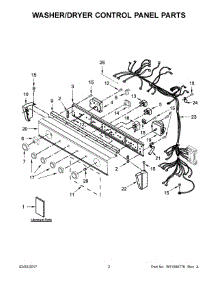 02 - Washer / Dryer Control Panel Parts parts for Whirlpool Laundry Center WETLV27FW0 from AppliancePartsPros.com