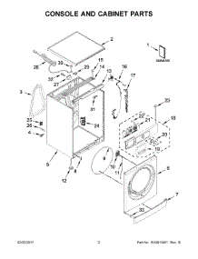 02 - Console And Cabinet Parts parts for Whirlpool Laundry Center WFW3090GW0 from AppliancePartsPros.com