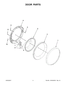 03 - Door Parts parts for Whirlpool Laundry Center WFW5090GW0 from AppliancePartsPros.com