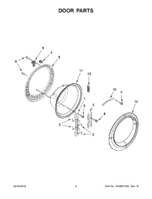 03 - Door Parts parts for Whirlpool Washer WFW61HEBW0 from AppliancePartsPros.com