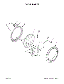 03 - Door Parts parts for Whirlpool Laundry Center WFW72HEDW0 from AppliancePartsPros.com