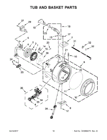 06 - Tub And Basket Parts parts for Whirlpool Laundry Center WFW72HEDW0 from AppliancePartsPros.com