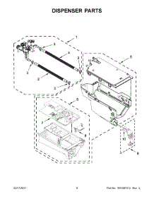 05 - Dispenser Parts parts for Whirlpool Laundry Center WFW7540FW0 from AppliancePartsPros.com
