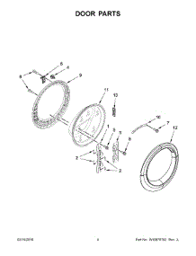 03 - Door Parts parts for Whirlpool Washer WFW75HEFW0 from AppliancePartsPros.com