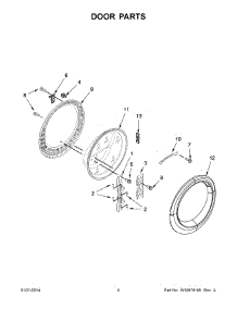 03 - Door Parts parts for Whirlpool Washer WFW80HEBC2 from AppliancePartsPros.com