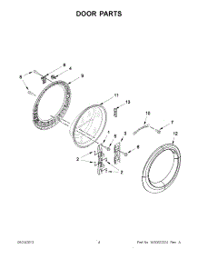 02 - Door Parts parts for Whirlpool Washer WFW8640BW1 from AppliancePartsPros.com