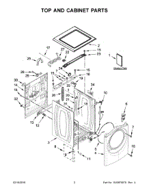 02 - Top And Cabinet Parts parts for Whirlpool Washer WFW9290FC0 from AppliancePartsPros.com