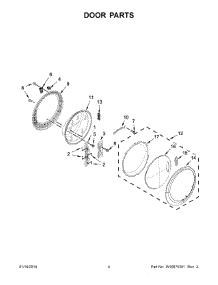 03 - Door Parts parts for Whirlpool Washer WFW94HEAC2 from AppliancePartsPros.com