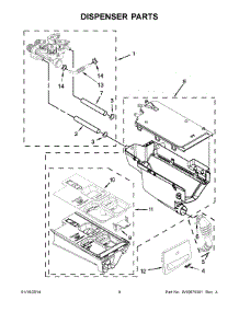05 - Dispenser Parts parts for Whirlpool Washer WFW94HEAW2 from AppliancePartsPros.com