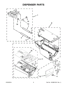 05 - Dispenser Parts parts for Whirlpool Washer WFW95HEDW0 from AppliancePartsPros.com
