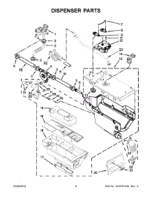 05 - Dispenser Parts parts for Whirlpool Washer WFW97HEDC0 from AppliancePartsPros.com