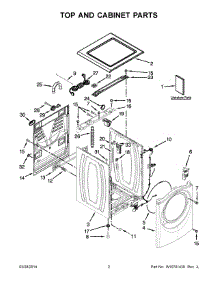 02 - Top And Cabinet Parts parts for Whirlpool Washer WFW97HEDW0 from AppliancePartsPros.com