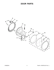 03 - Door Parts parts for Whirlpool Washer WFW97HEDW0 from AppliancePartsPros.com