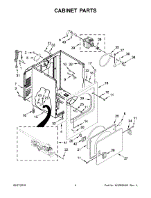 03 - Cabinet Parts parts for Whirlpool Laundry Center WGD4810EW2 from AppliancePartsPros.com