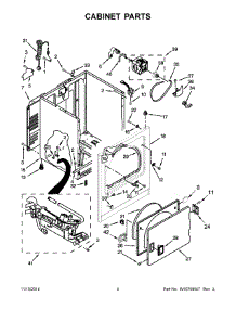 03 - Cabinet Parts parts for Whirlpool Dryer WGD4815EW0 from AppliancePartsPros.com