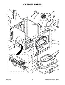 03 - Cabinet Parts parts for Whirlpool Dryer WGD4850BW1 from AppliancePartsPros.com