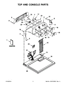 02 - Top And Console Parts parts for Whirlpool Dryer WGD4870BW0 from AppliancePartsPros.com