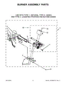 05 - Burner Assembly Parts parts for Whirlpool Laundry Center WGD4915EW1 from AppliancePartsPros.com