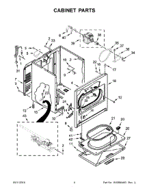 03 - Cabinet Parts parts for Whirlpool Laundry Center WGD4915EW2 from AppliancePartsPros.com