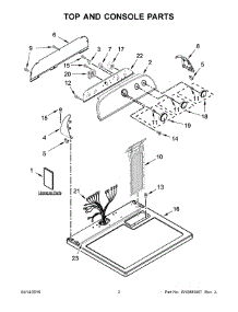 02 - Top And Console Parts parts for Whirlpool Laundry Center WGD4916FW0 from AppliancePartsPros.com