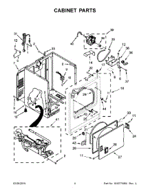 03 - Cabinet Parts parts for Whirlpool Dryer WGD4975EW0 from AppliancePartsPros.com