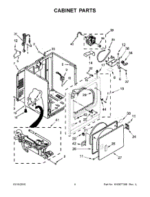 03 - Cabinet Parts parts for Whirlpool Laundry Center WGD4975EW1 from AppliancePartsPros.com