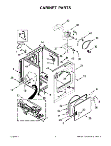 03 - Cabinet Parts parts for Whirlpool Dryer WGD4985EW0 from AppliancePartsPros.com