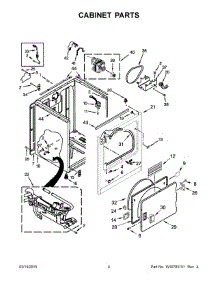 03 - Cabinet Parts parts for Whirlpool Dryer WGD4995EW0 from AppliancePartsPros.com